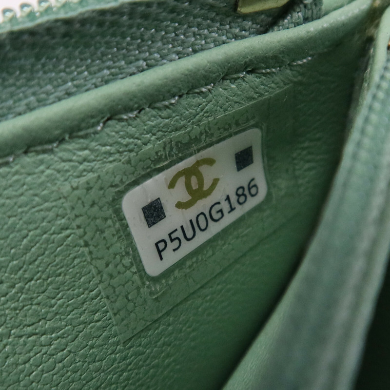 CHANEL 羊皮皮革WOC Wallet On Chain With Handle金扣鏈帶手挽肩背兩用袋-6