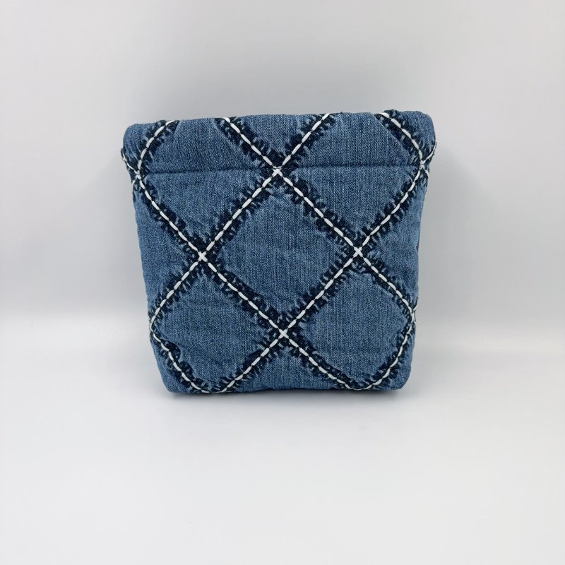 CHANEL丹寧牛仔銀釦MINI 22側背包(僅離櫃!)-7