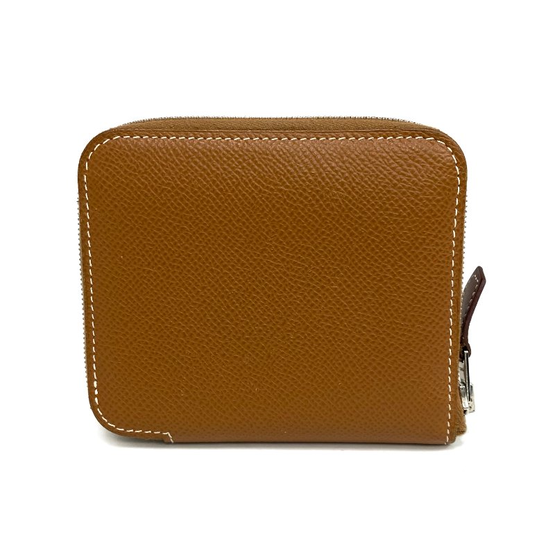 ☆ Hermes 愛馬仕 Brown Calfskin Azap Compact Zip Short Wallet Stamp U 啡色小牛皮拉鍊短銀包U刻 - 267000684-1
