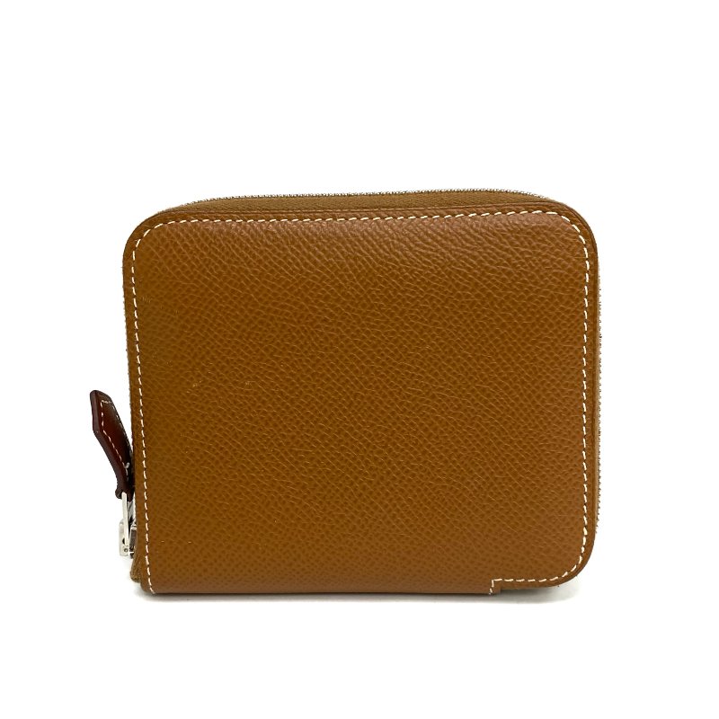 ☆ Hermes 愛馬仕 Brown Calfskin Azap Compact Zip Short Wallet Stamp U 啡色小牛皮拉鍊短銀包U刻 - 267000684-2
