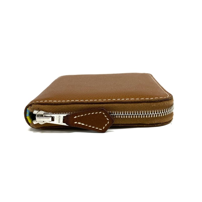 ☆ Hermes 愛馬仕 Brown Calfskin Azap Compact Zip Short Wallet Stamp U 啡色小牛皮拉鍊短銀包U刻 - 267000684-3