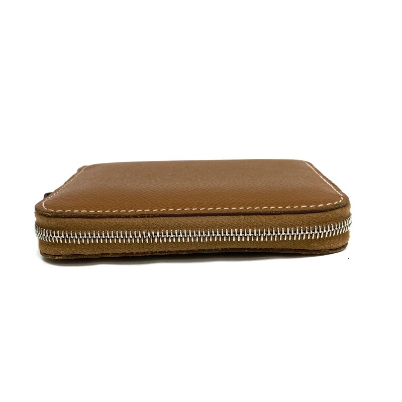 ☆ Hermes 愛馬仕 Brown Calfskin Azap Compact Zip Short Wallet Stamp U 啡色小牛皮拉鍊短銀包U刻 - 267000684-4