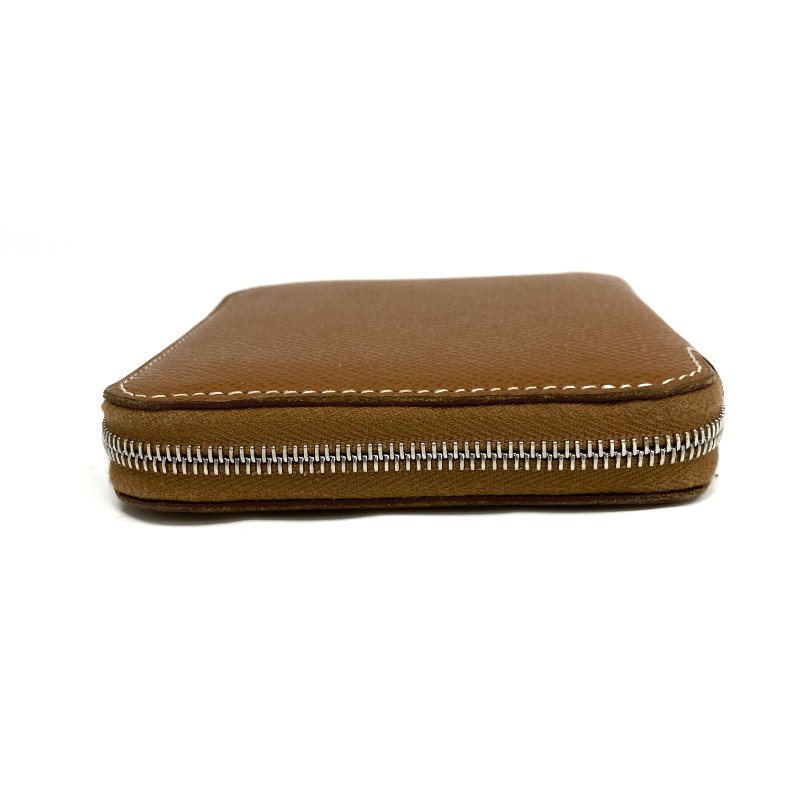 ☆ Hermes 愛馬仕 Brown Calfskin Azap Compact Zip Short Wallet Stamp U 啡色小牛皮拉鍊短銀包U刻 - 267000684-5