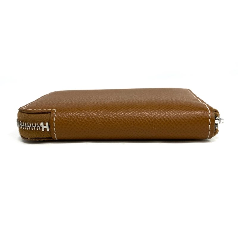 ☆ Hermes 愛馬仕 Brown Calfskin Azap Compact Zip Short Wallet Stamp U 啡色小牛皮拉鍊短銀包U刻 - 267000684-6