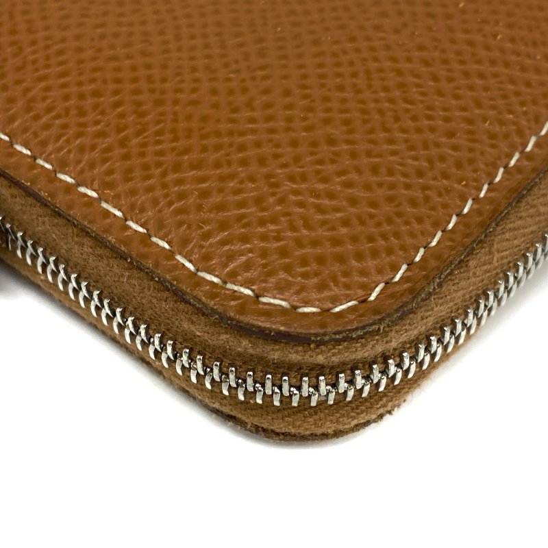 ☆ Hermes 愛馬仕 Brown Calfskin Azap Compact Zip Short Wallet Stamp U 啡色小牛皮拉鍊短銀包U刻 - 267000684-9
