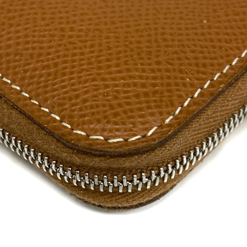 ☆ Hermes 愛馬仕 Brown Calfskin Azap Compact Zip Short Wallet Stamp U 啡色小牛皮拉鍊短銀包U刻 - 267000684-10