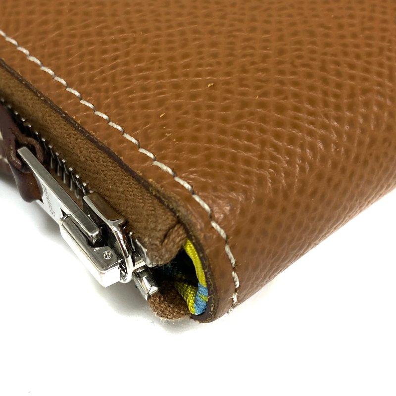 ☆ Hermes 愛馬仕 Brown Calfskin Azap Compact Zip Short Wallet Stamp U 啡色小牛皮拉鍊短銀包U刻 - 267000684-13