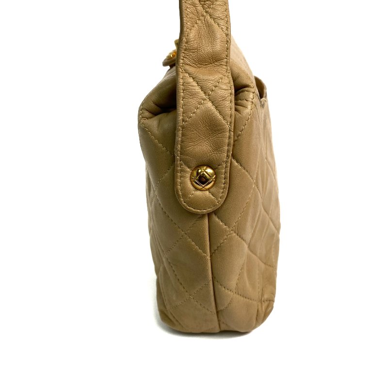 △ Chanel 香奈兒 Beige Lambskin Gold Tone Metal Vintage Shoulder Bag No.2 淺褐色小羊皮金色金屬經典肩背袋No.2 - 267000336-1