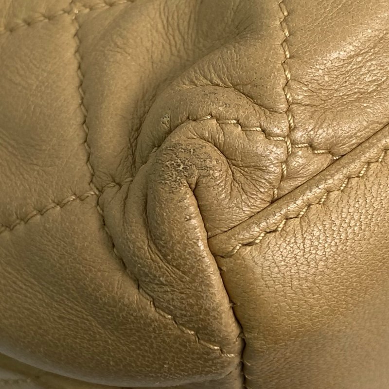 △ Chanel 香奈兒 Beige Lambskin Gold Tone Metal Vintage Shoulder Bag No.2 淺褐色小羊皮金色金屬經典肩背袋No.2 - 267000336-7