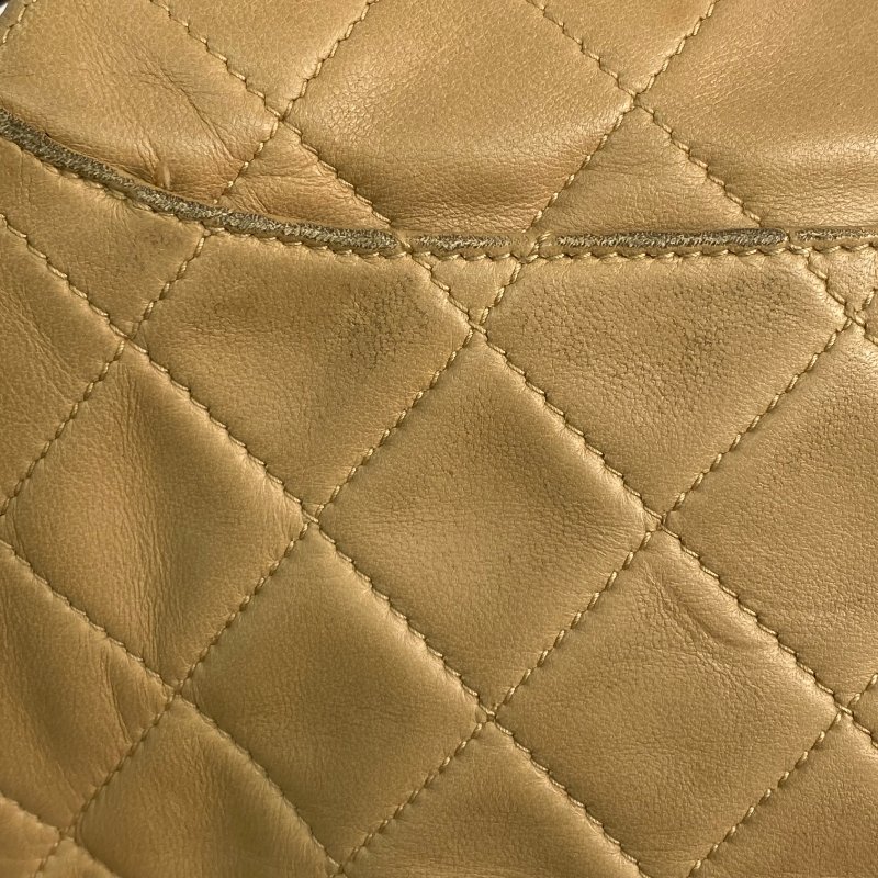 △ Chanel 香奈兒 Beige Lambskin Gold Tone Metal Vintage Shoulder Bag No.2 淺褐色小羊皮金色金屬經典肩背袋No.2 - 267000336-12