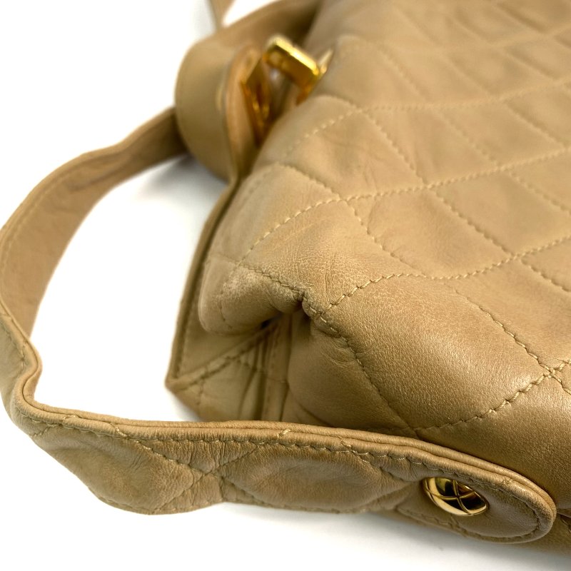 △ Chanel 香奈兒 Beige Lambskin Gold Tone Metal Vintage Shoulder Bag No.2 淺褐色小羊皮金色金屬經典肩背袋No.2 - 267000336-21