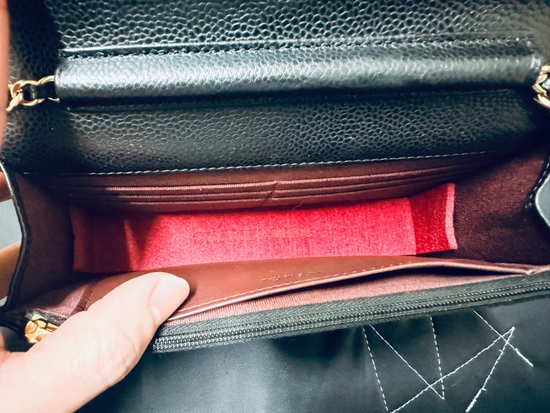 Chanel 香奈兒WOC金扣荔枝皮-10