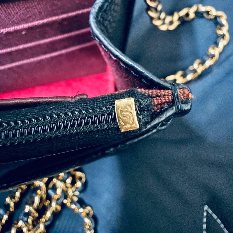 Chanel 香奈兒WOC金扣荔枝皮-15