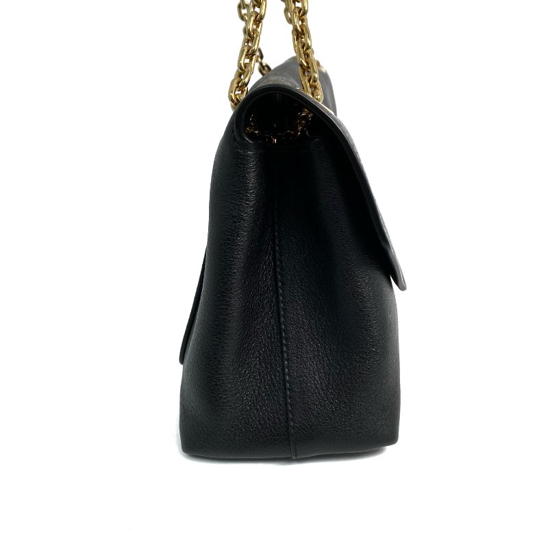 △ Prada 普拉達 Black Calfskin Medium Doux Chain Shoulder Bag 黑色小牛皮鎖鏈肩背袋 - 267000719-4