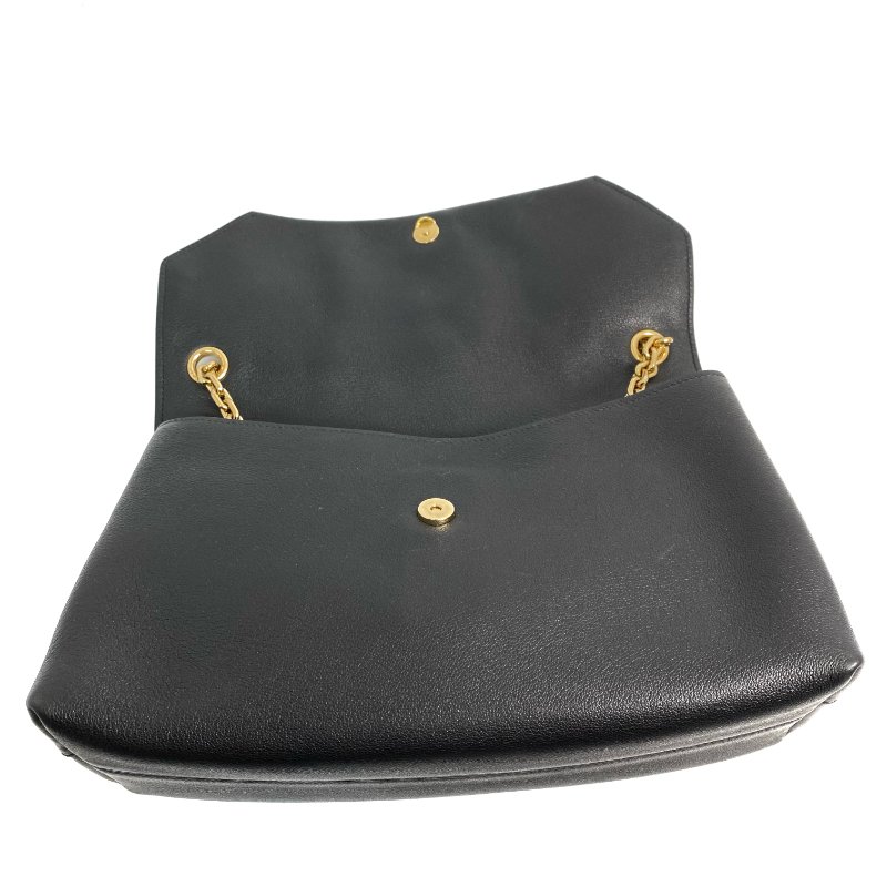 △ Prada 普拉達 Black Calfskin Medium Doux Chain Shoulder Bag 黑色小牛皮鎖鏈肩背袋 - 267000719-13