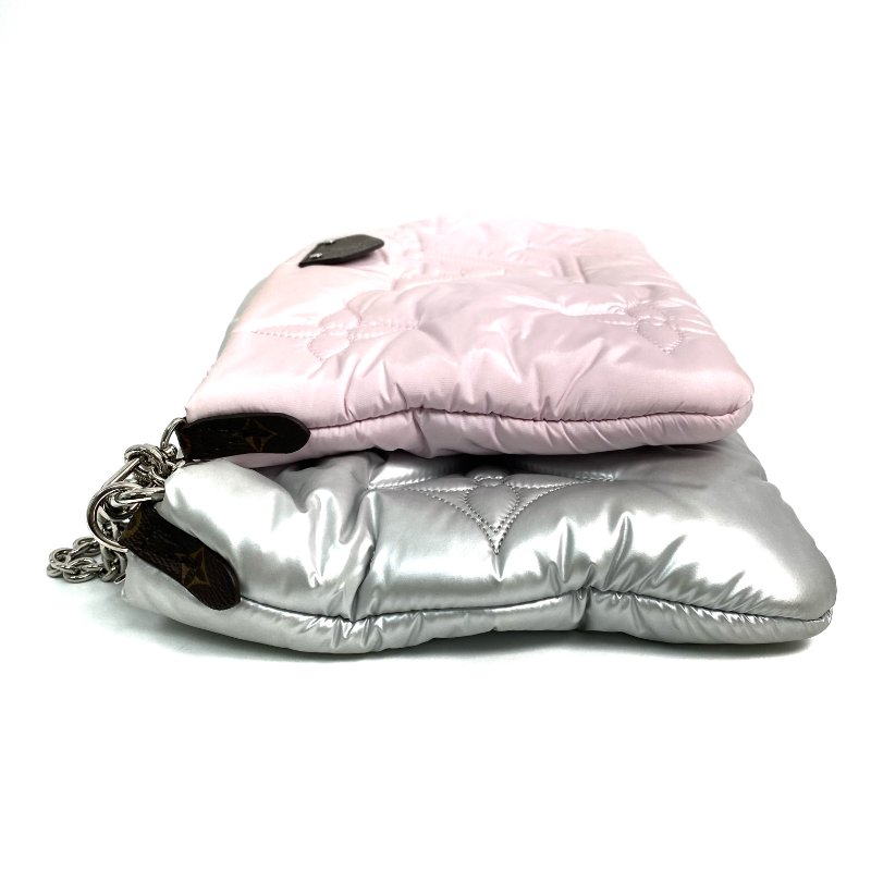 △ Louis Vuitton 路易威登 Pink And Silver Nylon Monogram Maxi Multi Pochette Accessoires Shoulder Bag M21056 粉紅色和銀色尼龍經典老花肩背袋 - 267000241-4