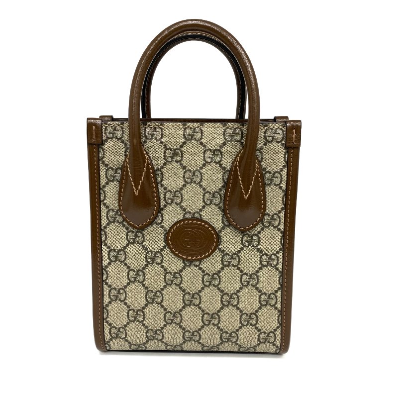 ☆ Gucci 古馳 Brown Beige Coated Canvas GG Monogram 2 Way Bag 啡色米色塗層帆布GG經典花紋兩用袋 - 267000498-1