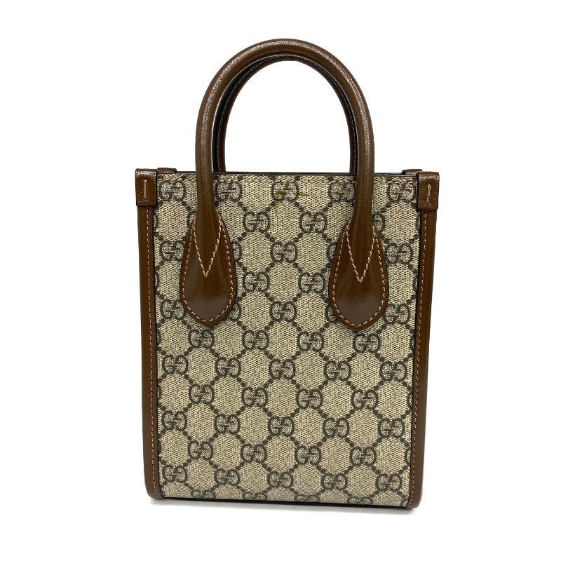 ☆ Gucci 古馳 Brown Beige Coated Canvas GG Monogram 2 Way Bag 啡色米色塗層帆布GG經典花紋兩用袋 - 267000498-2