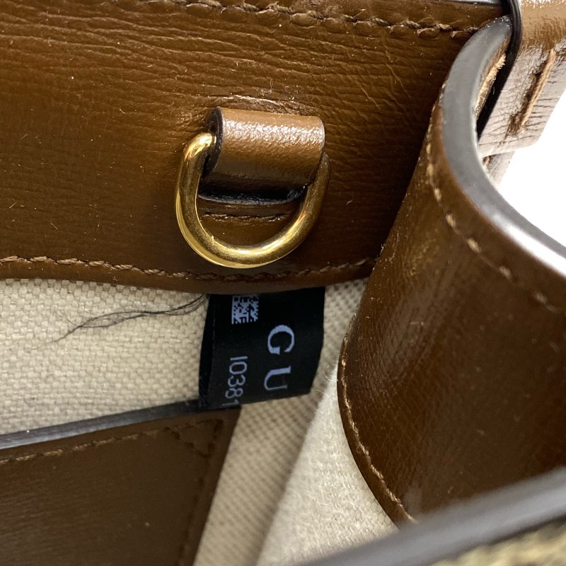 ☆ Gucci 古馳 Brown Beige Coated Canvas GG Monogram 2 Way Bag 啡色米色塗層帆布GG經典花紋兩用袋 - 267000498-15