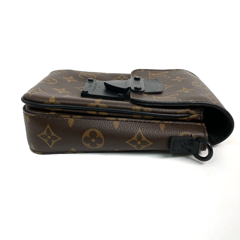 △ Louis Vuitton 路易威登 Brown Coated Canvas Monogram S-Lock Vertical Shoulder Bag M81522 啡色塗層帆布經典老花肩背袋 - 267000548-3