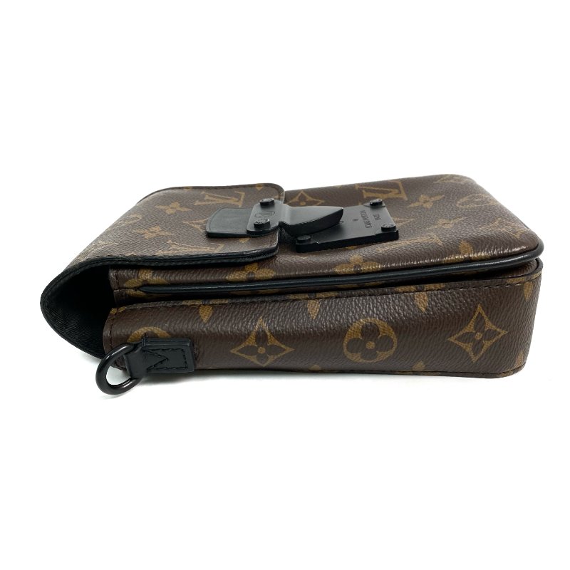 △ Louis Vuitton 路易威登 Brown Coated Canvas Monogram S-Lock Vertical Shoulder Bag M81522 啡色塗層帆布經典老花肩背袋 - 267000548-4