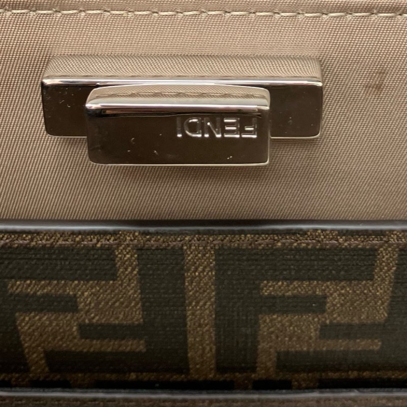 ☆ Fendi 芬迪 Beige Nylon Peekaboo 2 Way Bag 淺啡色尼龍兩用袋 - 267000404-16