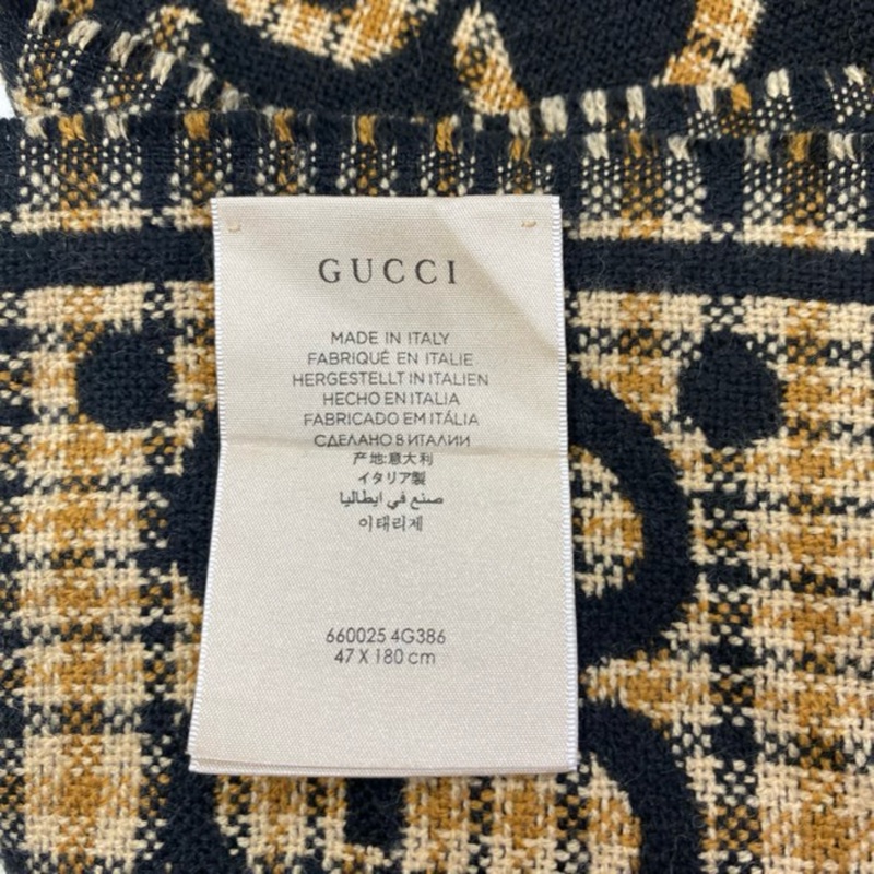 GUCCI 100%羊毛圍巾192*49-6