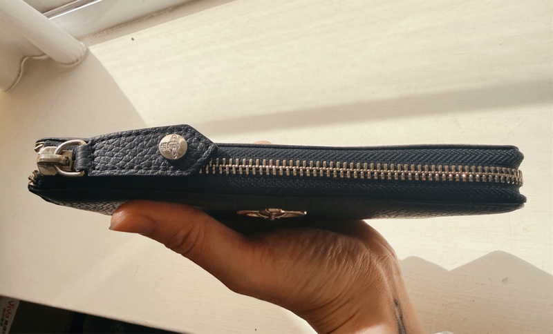 Vivienne Westwood 經典土星🪐靛色牛皮革 長夾-3