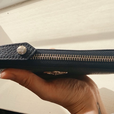 Vivienne Westwood 經典土星🪐靛色牛皮革 長夾-14