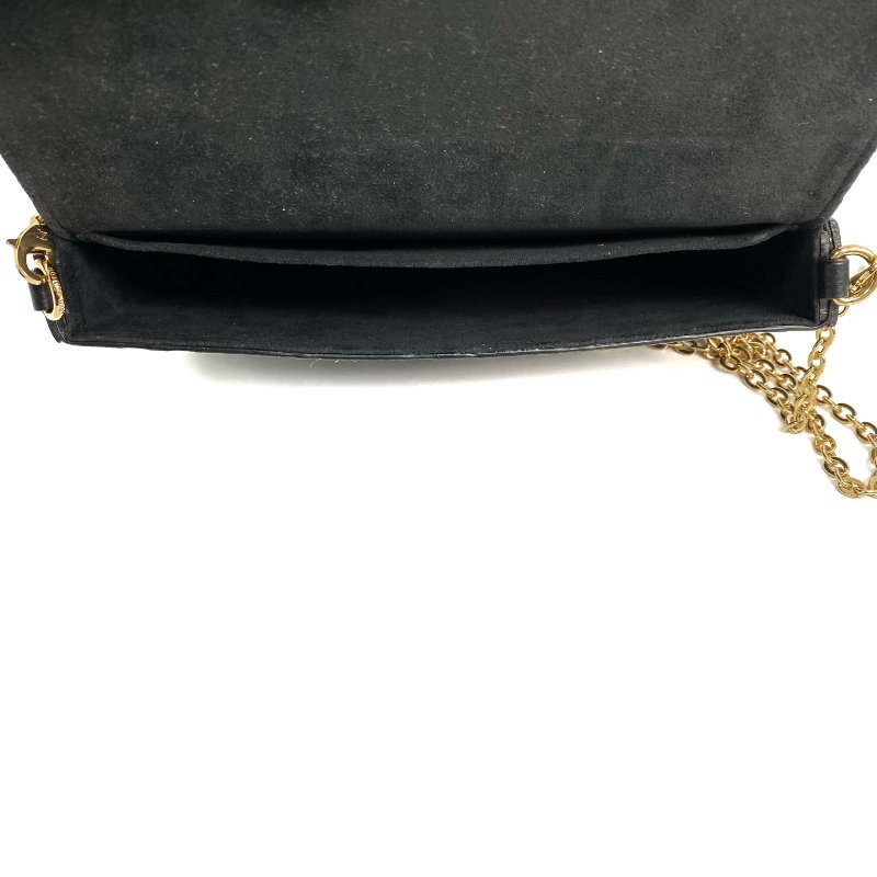 △ Louis Vuitton 路易威登 Brown Coated Canvas Monogram Empreinte Calfskin Felicie Pochette Chain Shoulder Bag M82477 黑色小牛皮經典老花鎖鏈肩背袋 - 267000578-12