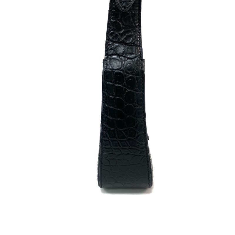 △ Saint Laurent 聖羅蘭 Black Crocodile Embossed Calfskin LE 5 A 7 Shoulder Bag 黑色鰐魚壓紋小牛皮肩背袋 - 267000569-4