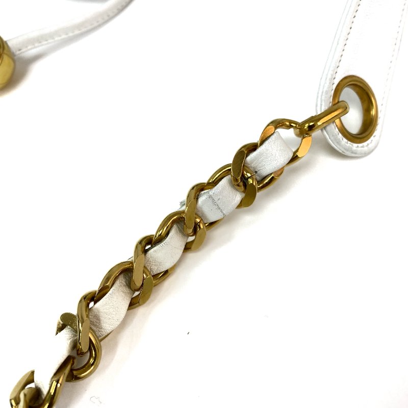 △ Chanel 香奈兒 White Lambskin Gold Tone Metal Small Bucket Bag No.23 白色小羊皮金色金屬水桶袋No.23 - 267000697-13