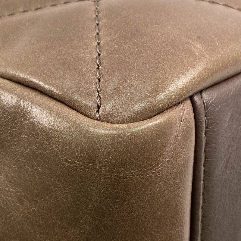 △ Chanel 香奈兒 Beige Calfskin Gold Tone Metal Rome Handle 2 Way Bag No.23 A93424 淺褐色小牛皮金色金屬兩用袋No.23 - 267000814-11