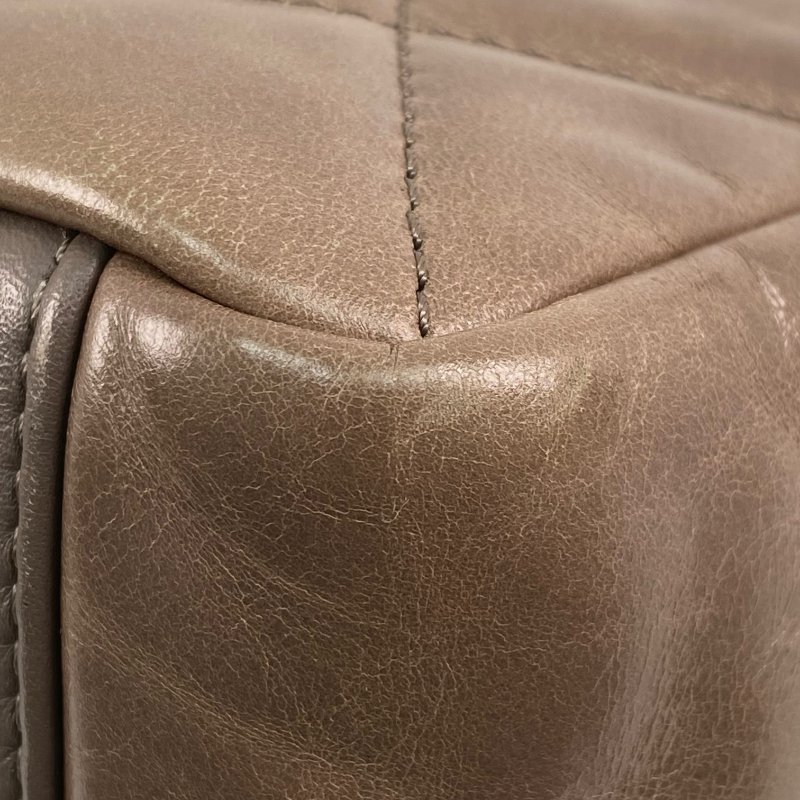 △ Chanel 香奈兒 Beige Calfskin Gold Tone Metal Rome Handle 2 Way Bag No.23 A93424 淺褐色小牛皮金色金屬兩用袋No.23 - 267000814-12