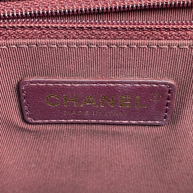 △ Chanel 香奈兒 Beige Calfskin Gold Tone Metal Rome Handle 2 Way Bag No.23 A93424 淺褐色小牛皮金色金屬兩用袋No.23 - 267000814-18