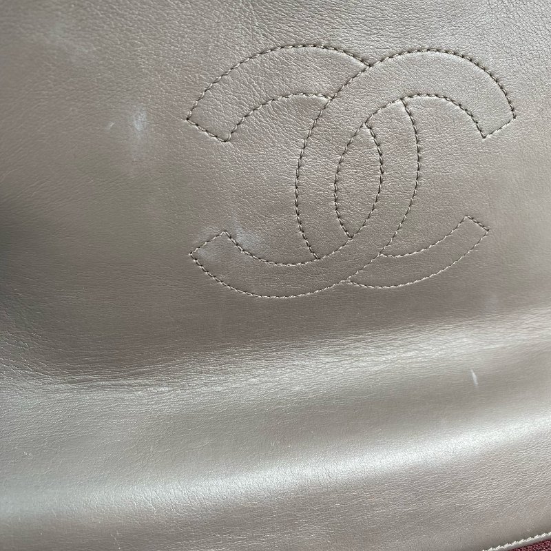 △ Chanel 香奈兒 Beige Calfskin Gold Tone Metal Rome Handle 2 Way Bag No.23 A93424 淺褐色小牛皮金色金屬兩用袋No.23 - 267000814-21