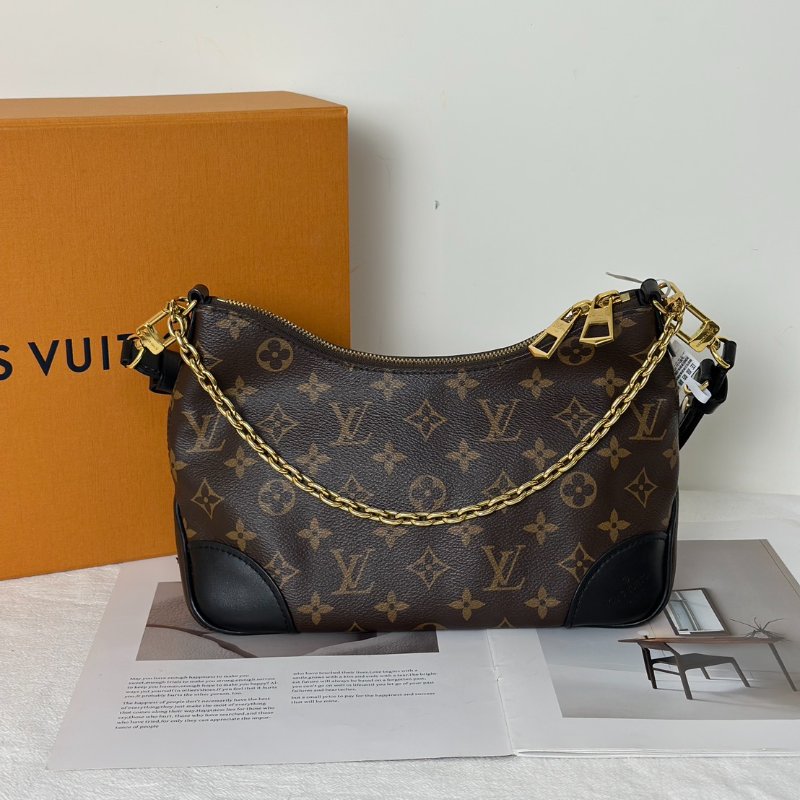 LOUIS VUITTON Boulogne牛角包 - PM黑-0