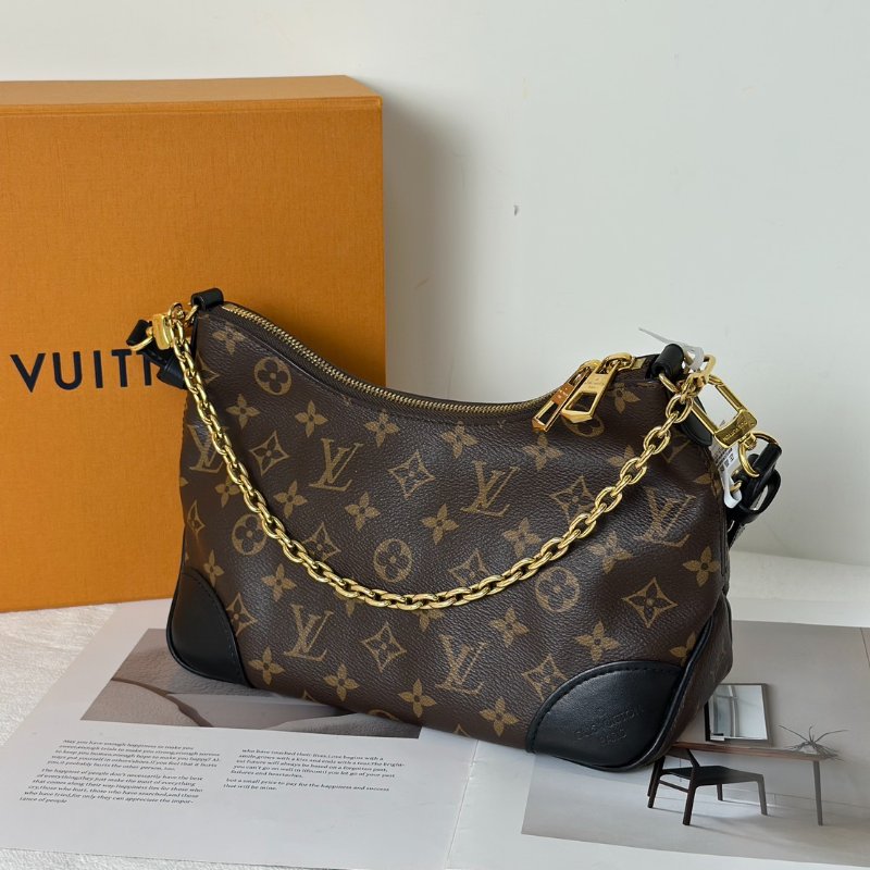 LOUIS VUITTON Boulogne牛角包 - PM黑-3