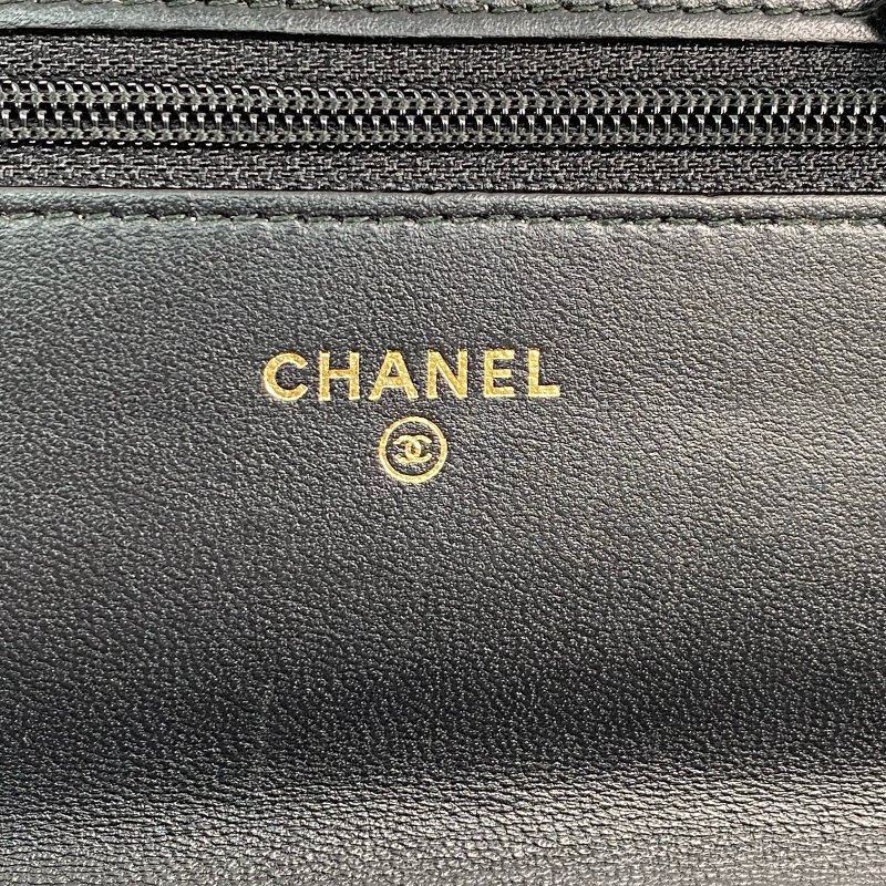 △ Chanel 香奈兒 19CM Black Lambskin Gold Tone Metal V-Stitch Trendy CC Wallet On Chain No.25 A80982 黑色小羊皮金色金屬鎖鏈銀包No.25 - 267000499-14