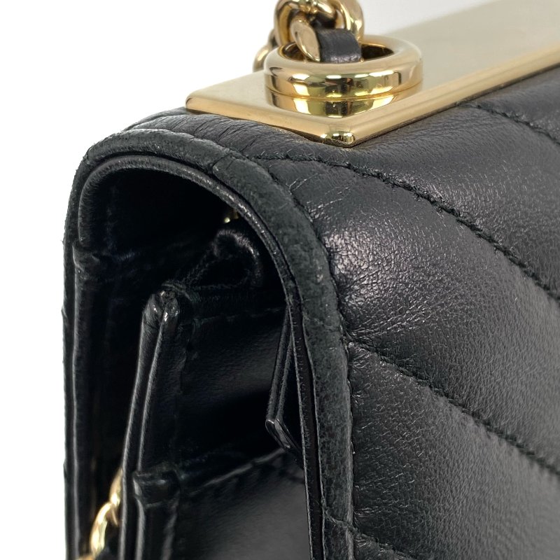 △ Chanel 香奈兒 19CM Black Lambskin Gold Tone Metal V-Stitch Trendy CC Wallet On Chain No.25 A80982 黑色小羊皮金色金屬鎖鏈銀包No.25 - 267000499-19