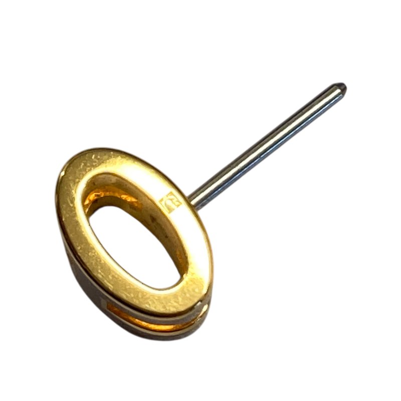 HERMES 愛馬仕 POP H S號 合金 耳釘 酒紅色 金釦-1