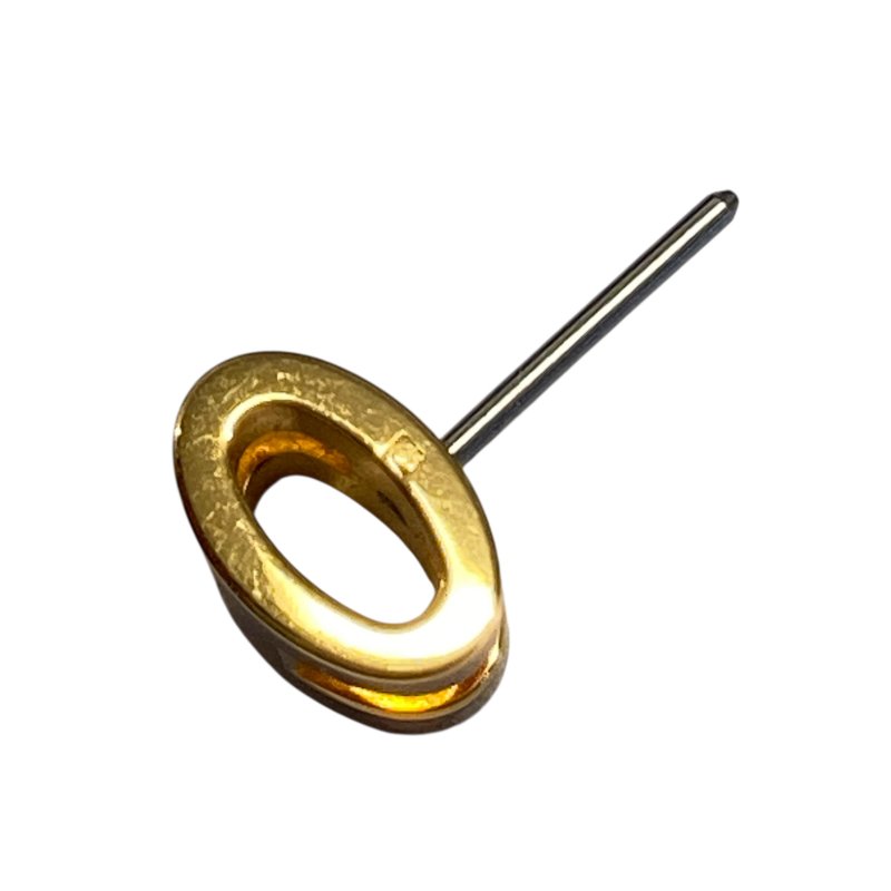 HERMES 愛馬仕 POP H S號 合金 耳釘 酒紅色 金釦-2