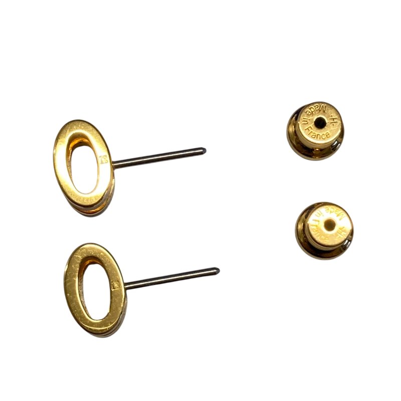 HERMES 愛馬仕 POP H S號 合金 耳釘 酒紅色 金釦-3