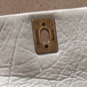 CHANEL 香奈兒 孟買系列 白色 油蠟牛皮 熔岩 CF 斜背包 肩背包 側背包 鍊條包-29