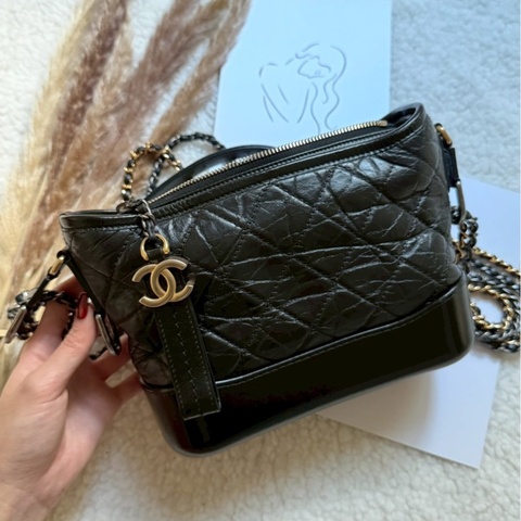 香奈兒黑金流浪包小號