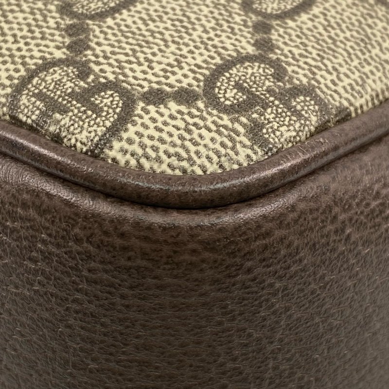 △ Gucci 古馳 Brown Coated Canvas Ophidia GG Supreme Crossbody Bag 722117 啡色塗層帆布GG花紋斜背袋 - 267000359-8