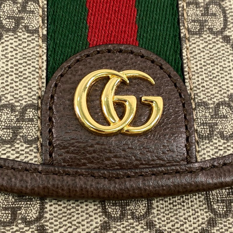 △ Gucci 古馳 Brown Coated Canvas Ophidia GG Supreme Crossbody Bag 722117 啡色塗層帆布GG花紋斜背袋 - 267000359-11