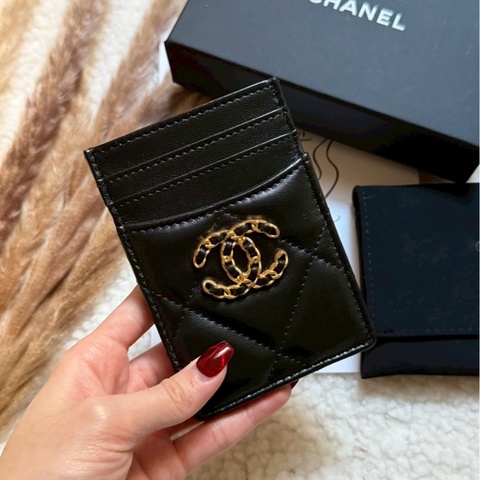 香奈兒19bag羊皮卡包