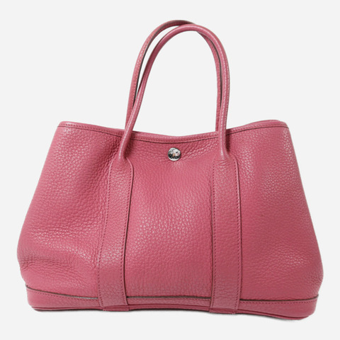 HERMES Negonda皮革Garden Party TPM銀扣手挽袋Tosco