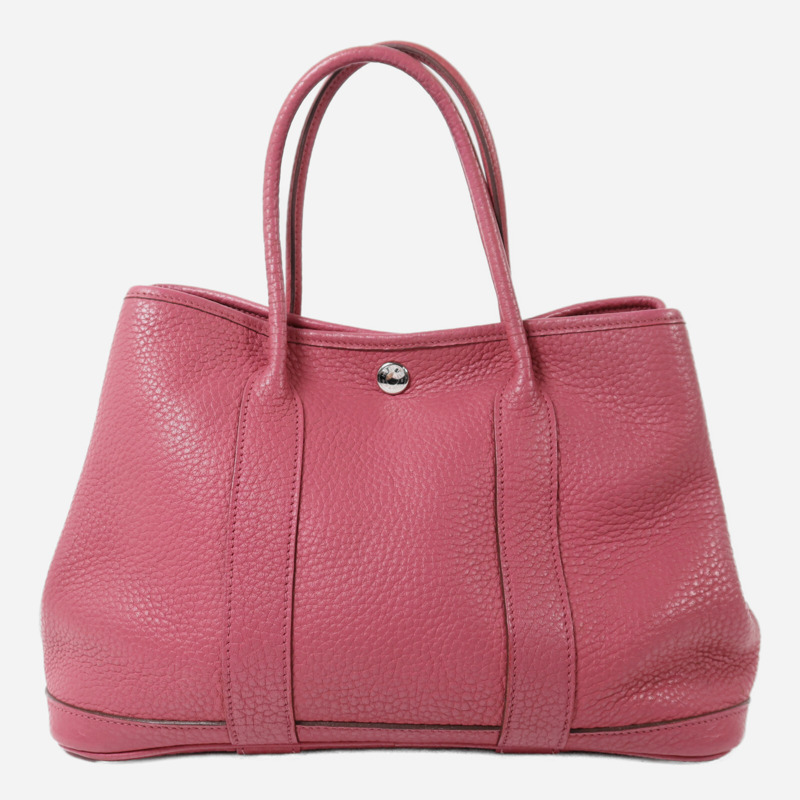 HERMES Negonda皮革Garden Party TPM銀扣手挽袋Tosco-1